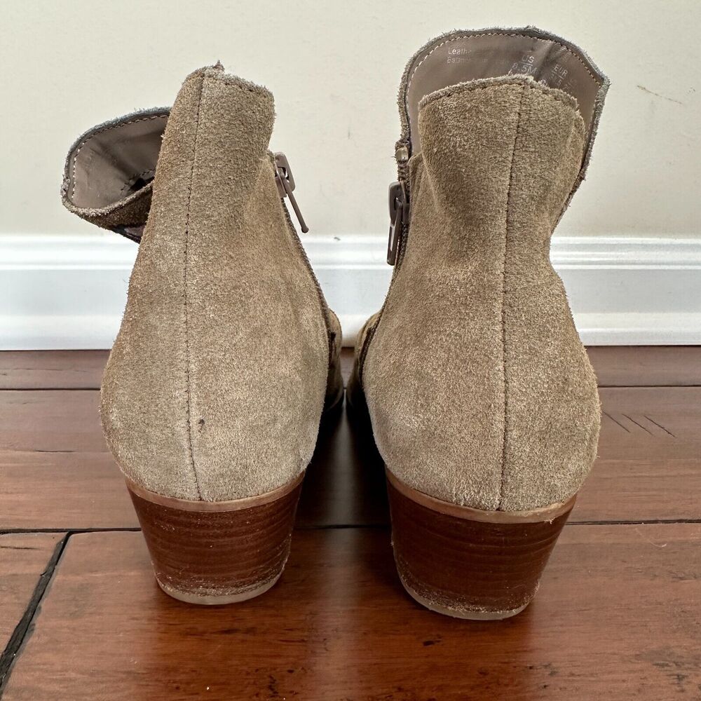 Carlos Santana Vivien Embroidered Leather Suede Ankle Booties Block Heel Shoes - Picture 8 of 12